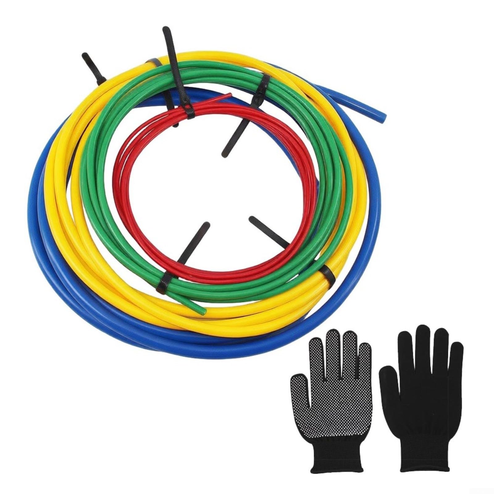 Evenoonest PE Plastic Copper Tube Bending Strip Kit,Color-Coded HVAC Pipe Bender with Gloves,2M or 4M Length for Air Conditioning Installation(4M)