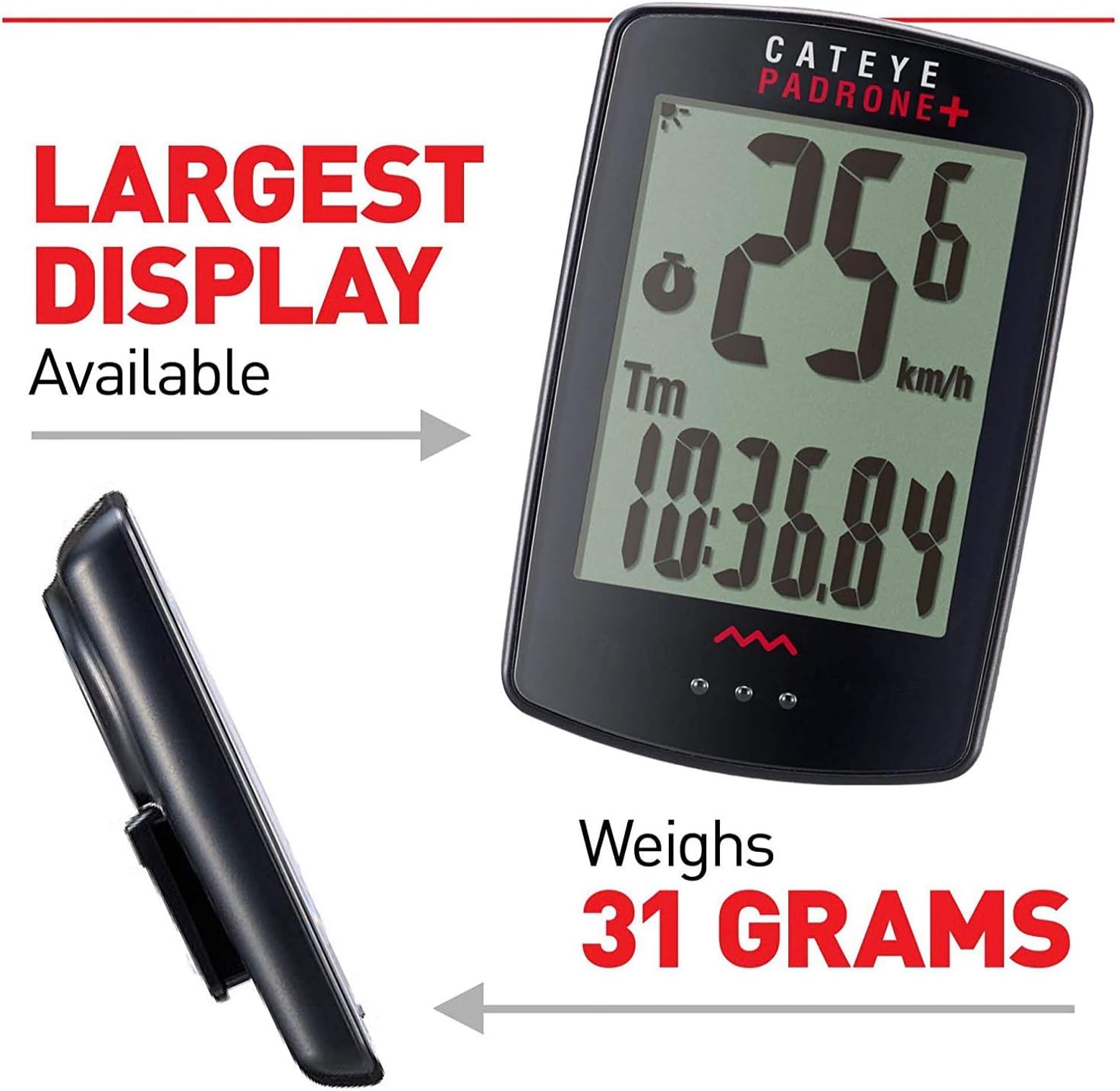 CATEYE - Padrone Plus Wireless Bike Computer, Black : Sports & Outdoors