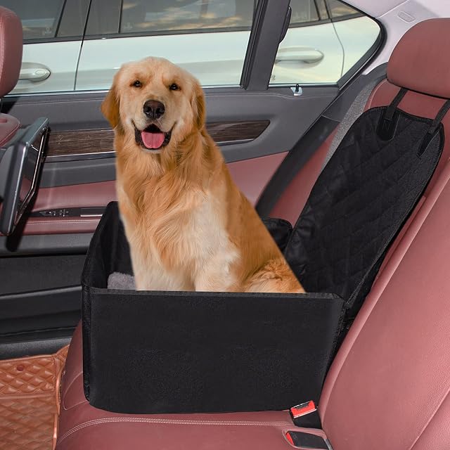 Dog Car Seat with Pet Seat Belt and Pet blankets, Breathable Folding Soft Washable Travel Bags for Small Medium Dogs Cats