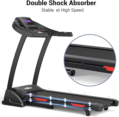Miniatura 3 de THERUN Incline Treadmill, Treadmills for Running and Walking, 300 lbs Weight Capacity Folding Treadmill with 0-15% Auto Incline, Wide Belt, 3.5 HP