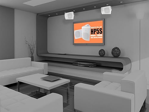 Miniatura 3 de Rockville Par HP5S-8 de 420W, altavoces de 13.3 cm (5.25 pulgadas) para cine en casa interior/exterior, 8 ohmios, resistente al agua IPX44