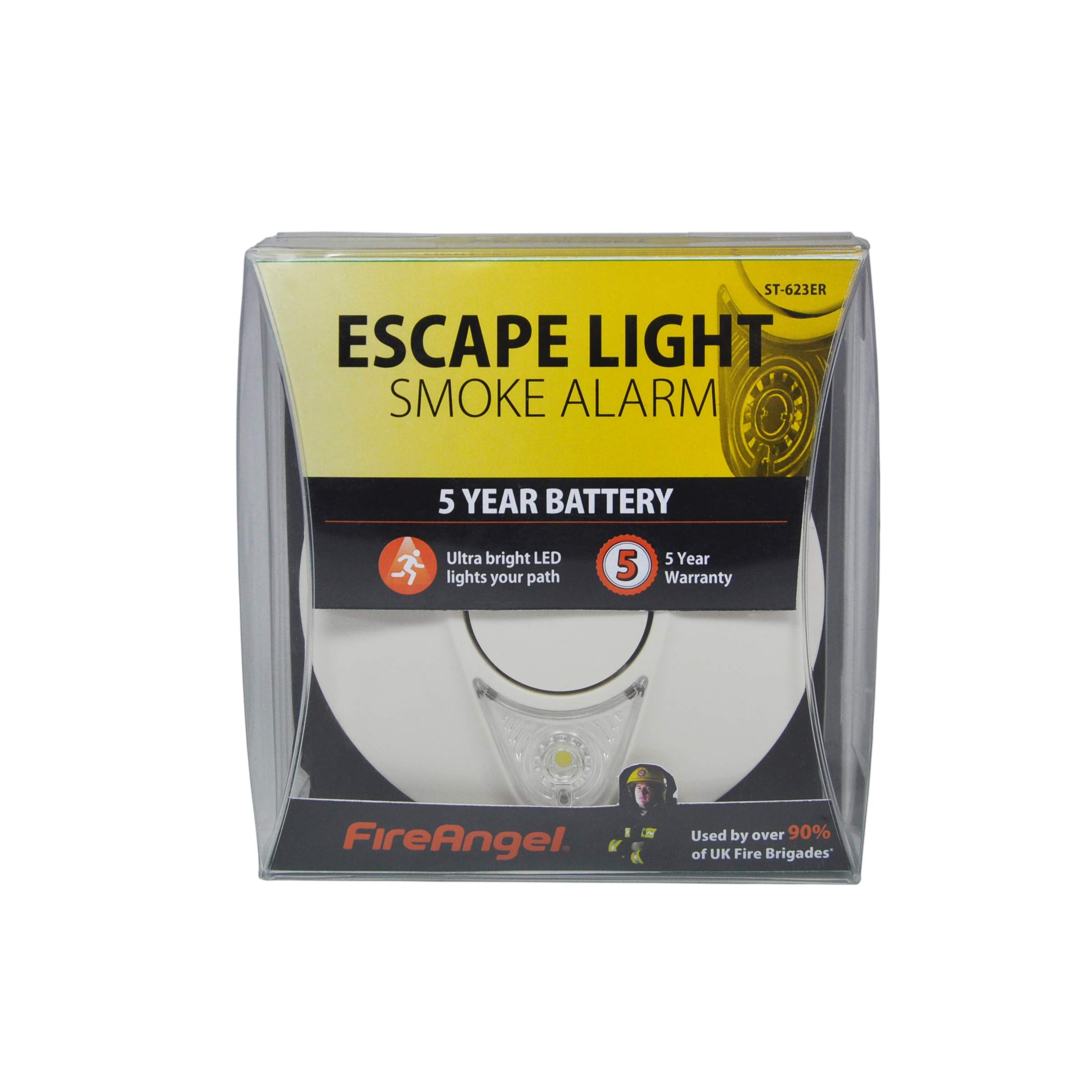 FireAngel ST-623ER Smoke Alarm Plus Light 5 Years Life, Small, White