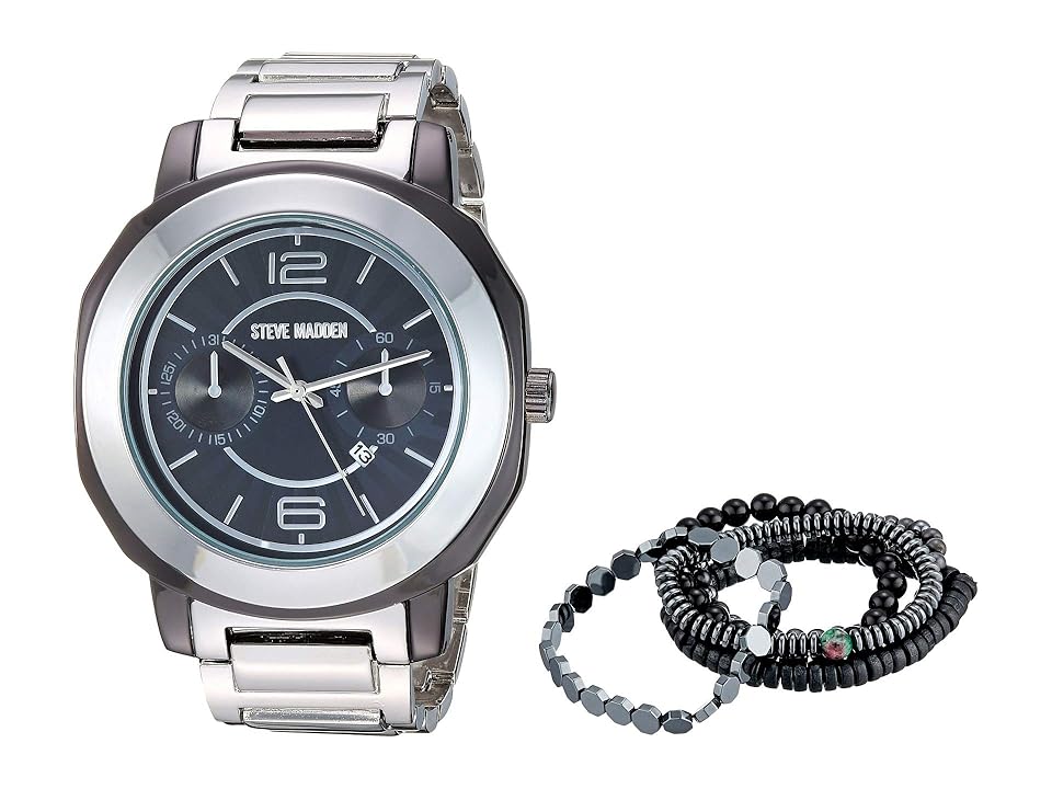 

Steve Madden Watch and Multi Bracelet Set SMWS066 (Silver) Watches