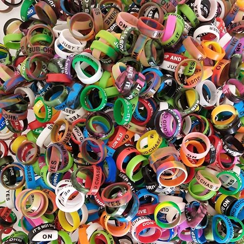 CENGLORY 100 anillos de silicona antideslizantes bandas de silicona - diámetro de 0.866 in