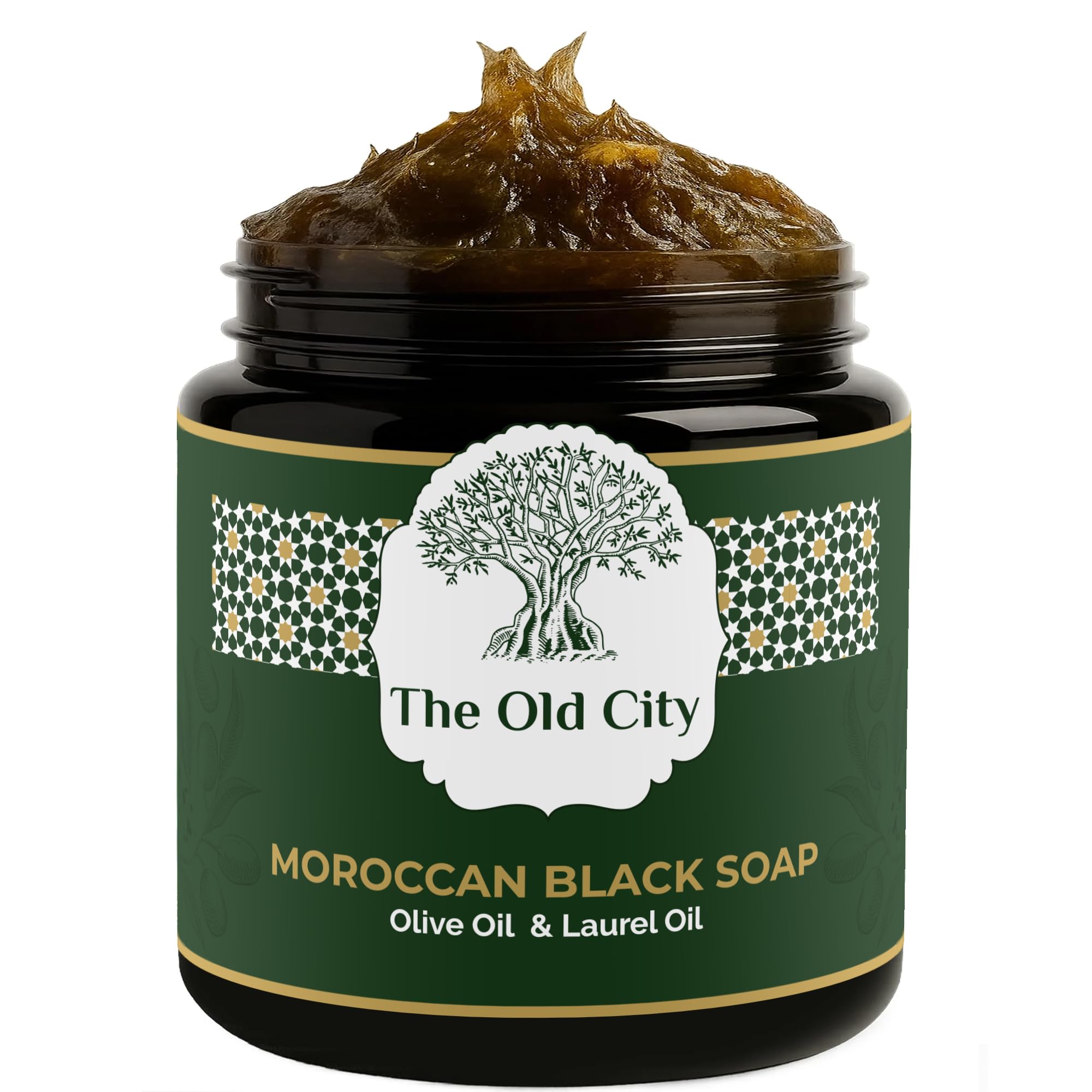 Moroccan Black Beldi Soap, Olive Oil & Laurel, Traditional Hammam Cleanser, Detoxifying & Moisturising, Vegan, Natural