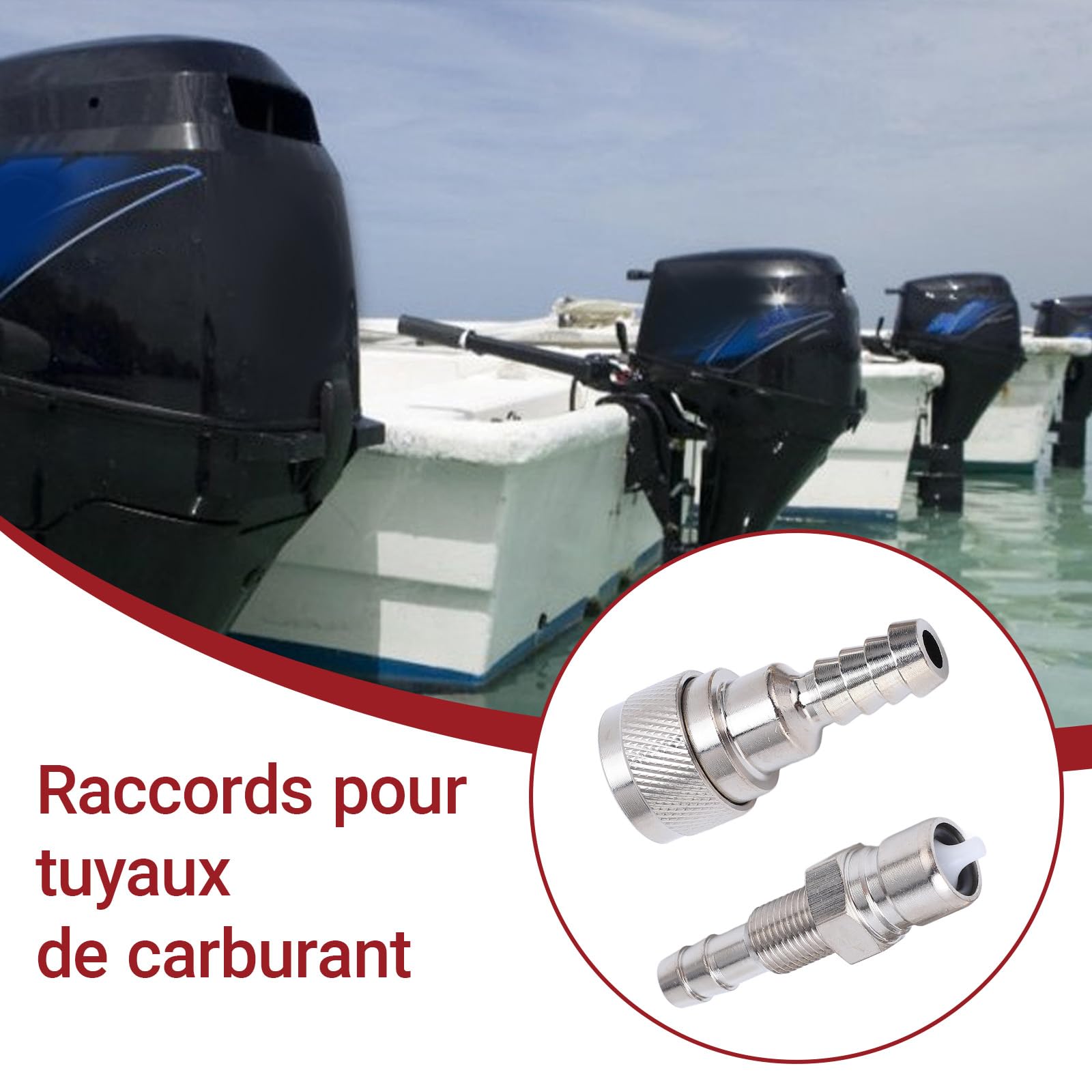 Oukens 2 pezzi 5/16 fuori bordo 2/4 tempi tubo carburante per tohatsu Nissan 5-90hp