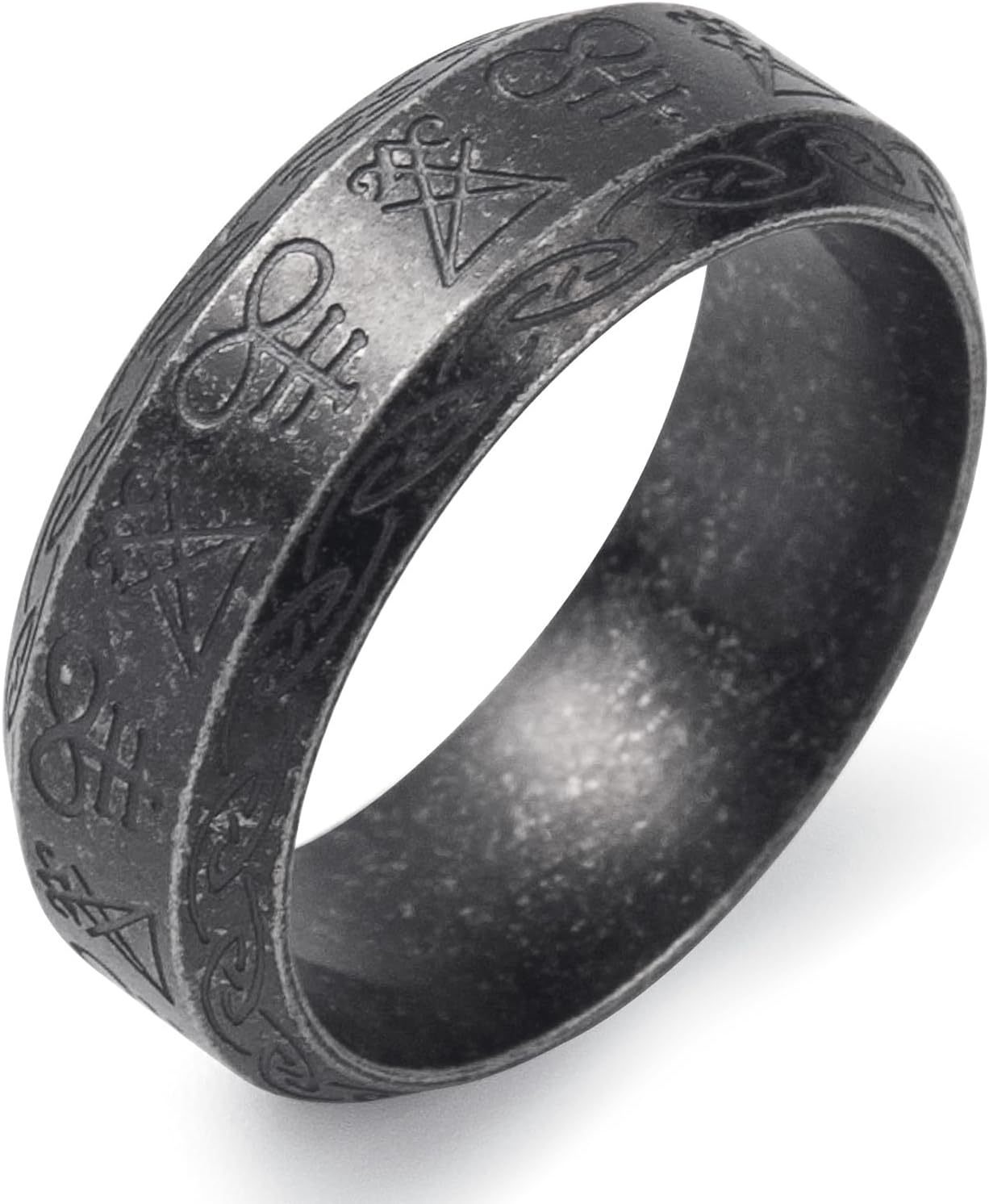 Amazon.co.jp: KIRTIJW 悪魔リング バフォメット ヤギ サタン 悪魔