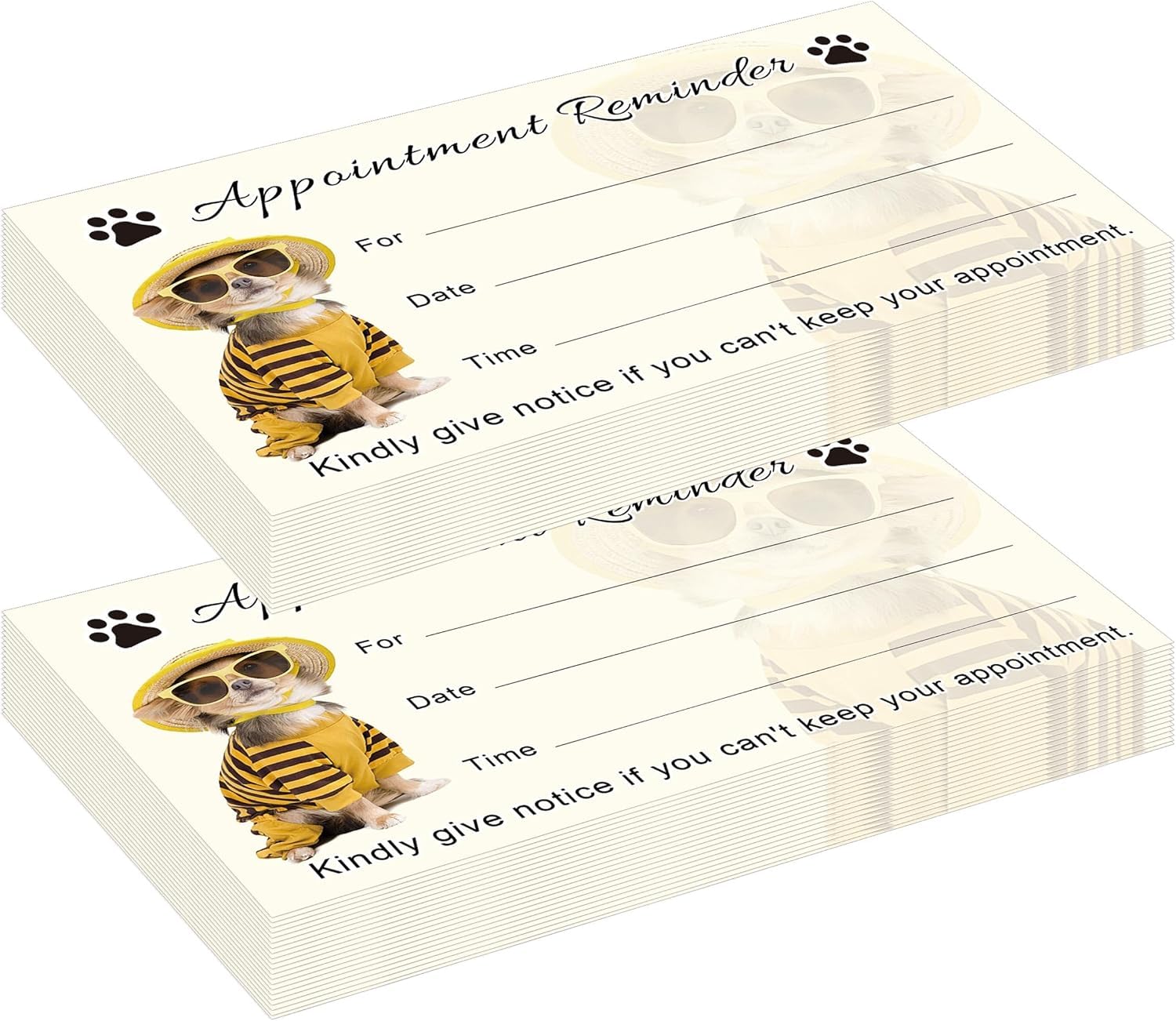 100 Pet Grooming Groomers Appointment Reminder - Pet Grooming Cards Customer Information Card- 2 x 3.5 Inch Dog Grooming Client Card and Contact Profile Extender for Business, Grooming