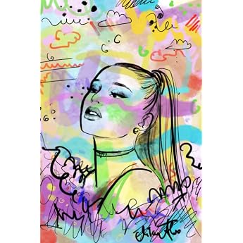 Notizheft/ Notizbuch Ariana Grande: 15,2x22,8 cm/ 150 Blatt/ liniert/ Journal/ Tagebuch/ Notizen/ Ideenbuch