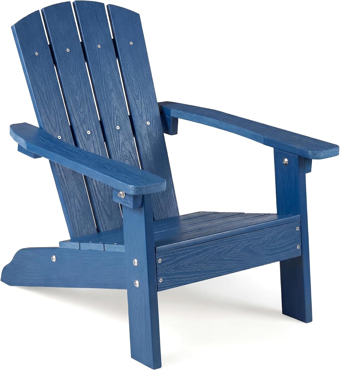 Giantex Kids Adirondack Chair, All-Weather HIPS Children's Outdoor Chair w/Ergonomic Design, Toddler Lawn Chairs for Age 3-8, Kids Beach Chair for Garden Patio Backyard (1,Navy Blue)