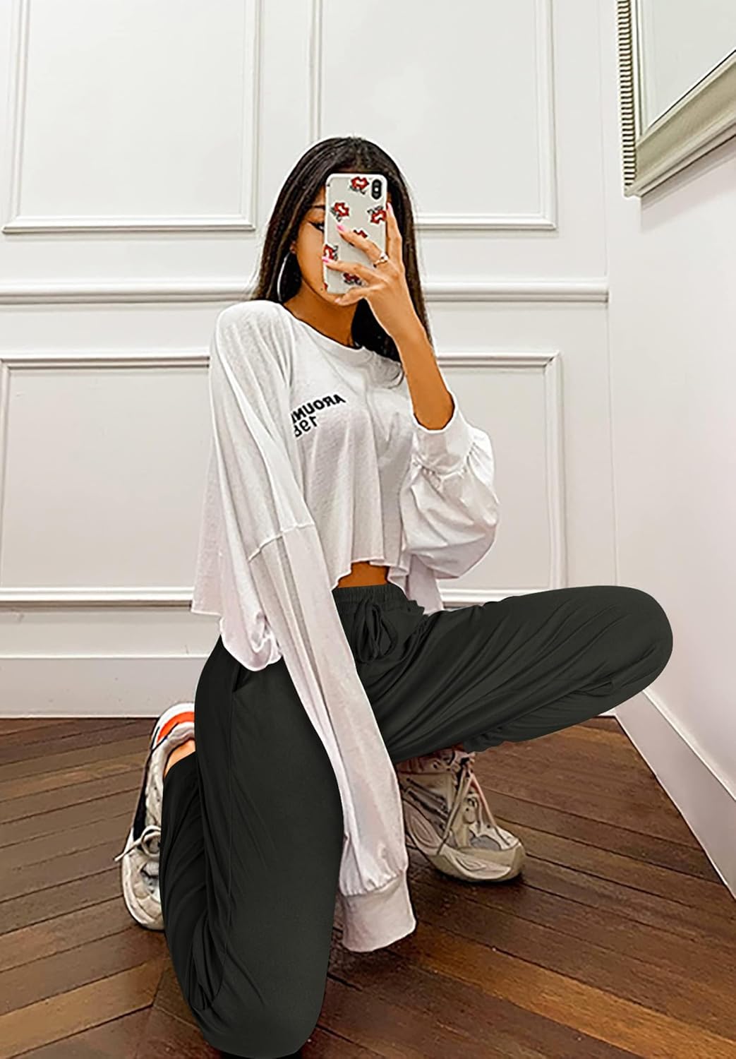 Envlon Womens Yoga Pants Loose Lightweight Workout Sweatpants Drawstring Comfy Joggers Casual Lounge Pants with Pockets - Image 3