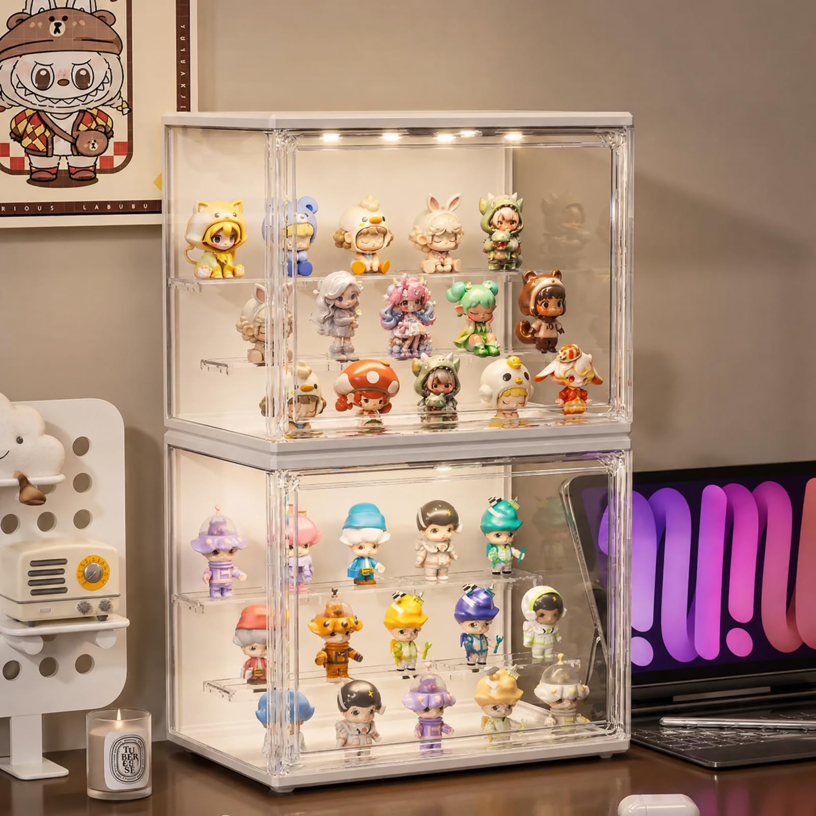 LED付きアクションフィギュアディスプレイケース Amazon.co.jp: フィギュアケース LEDライト付き コレクションケース