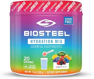 Zero Sugar Hydration Mix, Great Tasting Hydration with 5 Essential Electrolytes, Rainbow Twist Flavor, 20 Servings per Tub