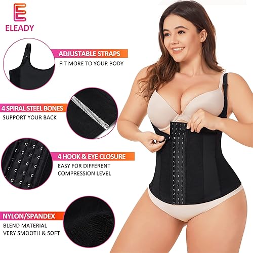 Miniatura 4 de Corsé de entrenamiento de cintura para mujer, chaleco de pérdida de peso, transpirable, sin mangas, control de abdomen, moldeador de cuerpo