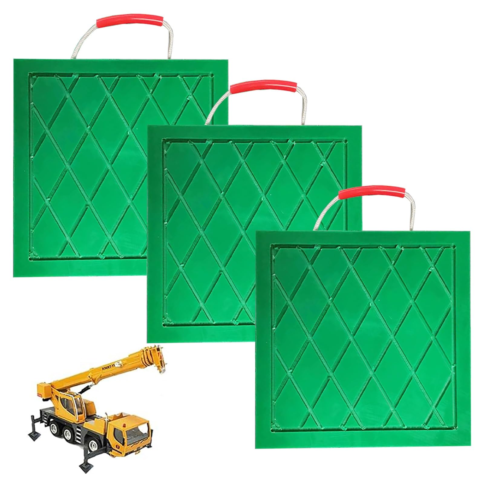 Wohnmobil-Nivellierplatten, hochdichte Landeplatten - 3 Stück Gabelstapler-Abstützplatten für Abschleppwagen und Kranstabilisatoren - 6,1 cm dick, 40 x 40 cm, robuste Stützplatten für das Fa