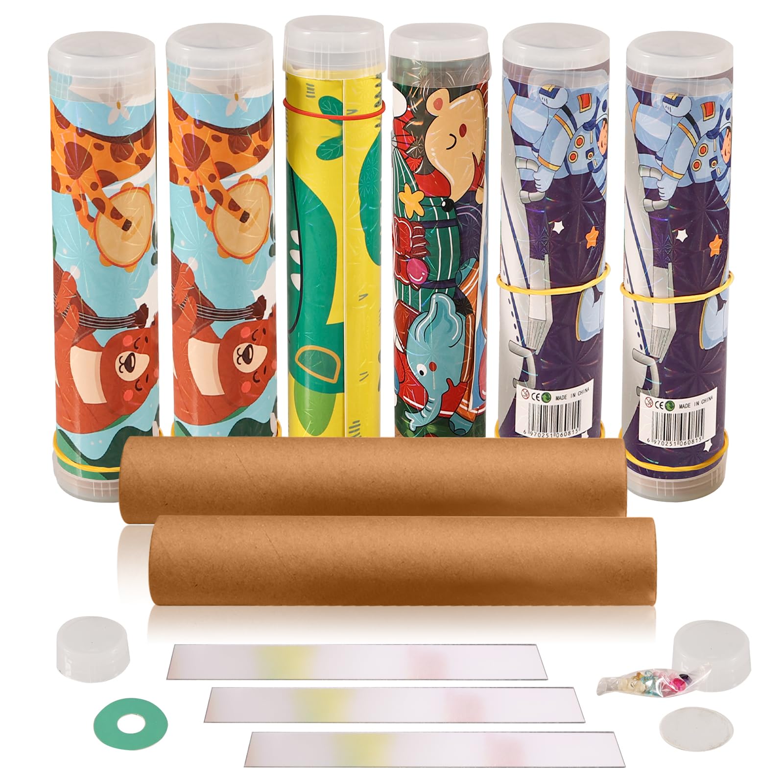 Set di 8 caleidoscopio per bambini, caleidoscopio, bomboniere, caleidoscopio, pensierino fai da te, fai da te, fai da te, esperimento di mitbringeo per bambini dai 6 agli 8 anni in su