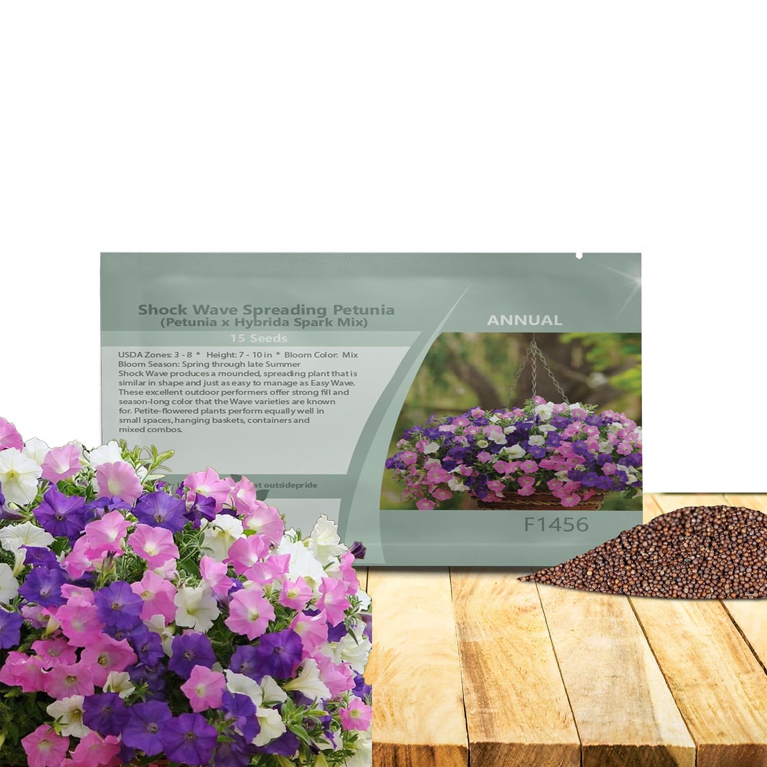 Amazon.com : Outsidepride Spark Mix Shock Wave Petunia Seeds - 30