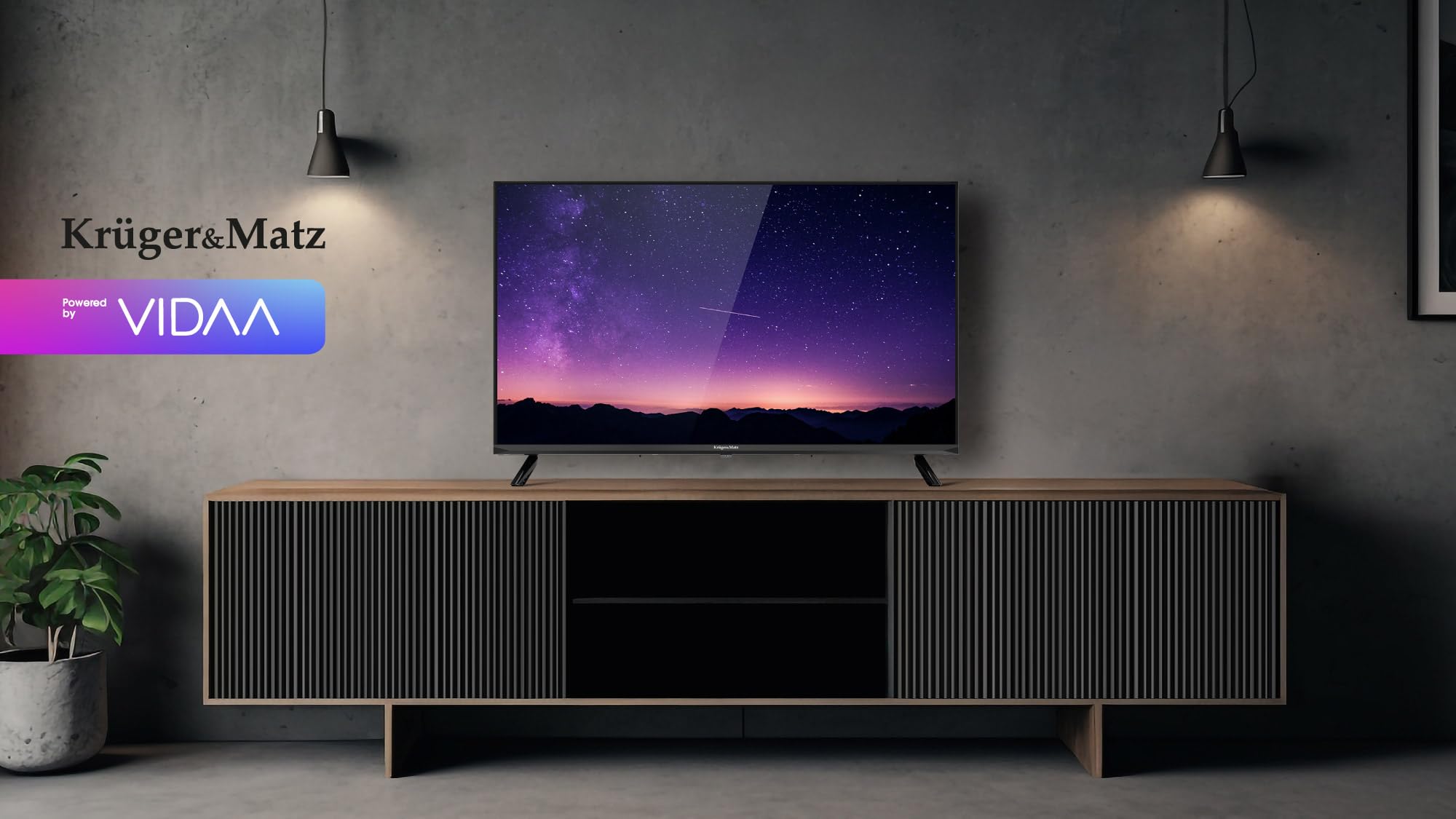 Kruger&Matz Telewizor 32" HD SmartTV Vidaa Dolby Digital DVB-T2/S2 H.265 Hevc