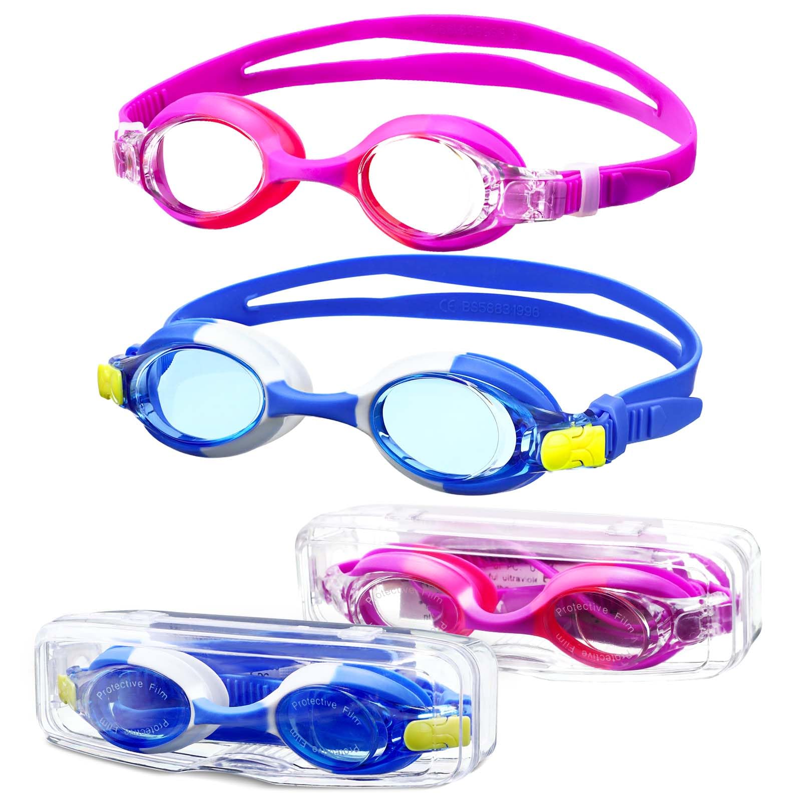 Kids Swim Goggles with Cases