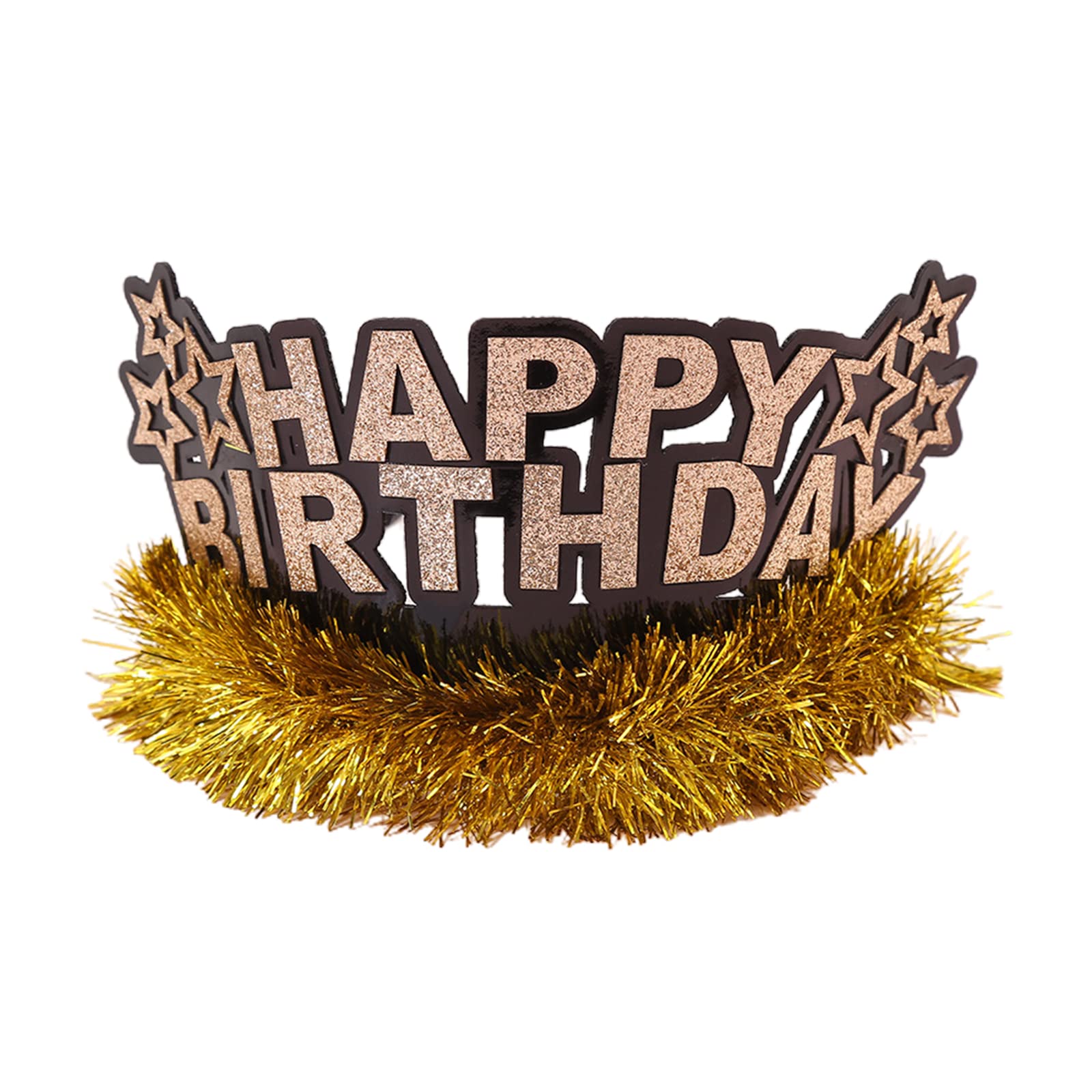 Buxuaaaa Happy Birthday Headband Hair Loop Multipurpose Household Props Ornament for Festival New Year Party Props Present Fabric Cone Hat