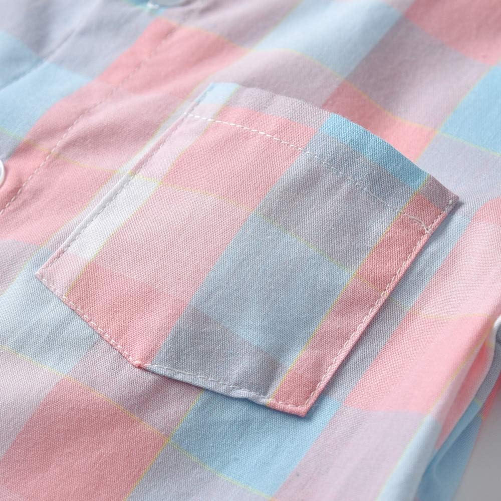 Baby Boys Gentleman Outfits Suits, Infant Short Sleeve Shirt+Bib Pants+Bow Tie Overalls Clothes Set - Image 4