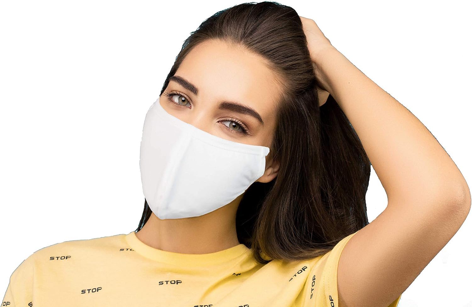 5 Pcs Face Masks | Reusable Cotton Fabric | Double Layer | Skin Friendly & Soft | Breathable | Washable | Reusable | for Adult | White Cloth | Standard Size