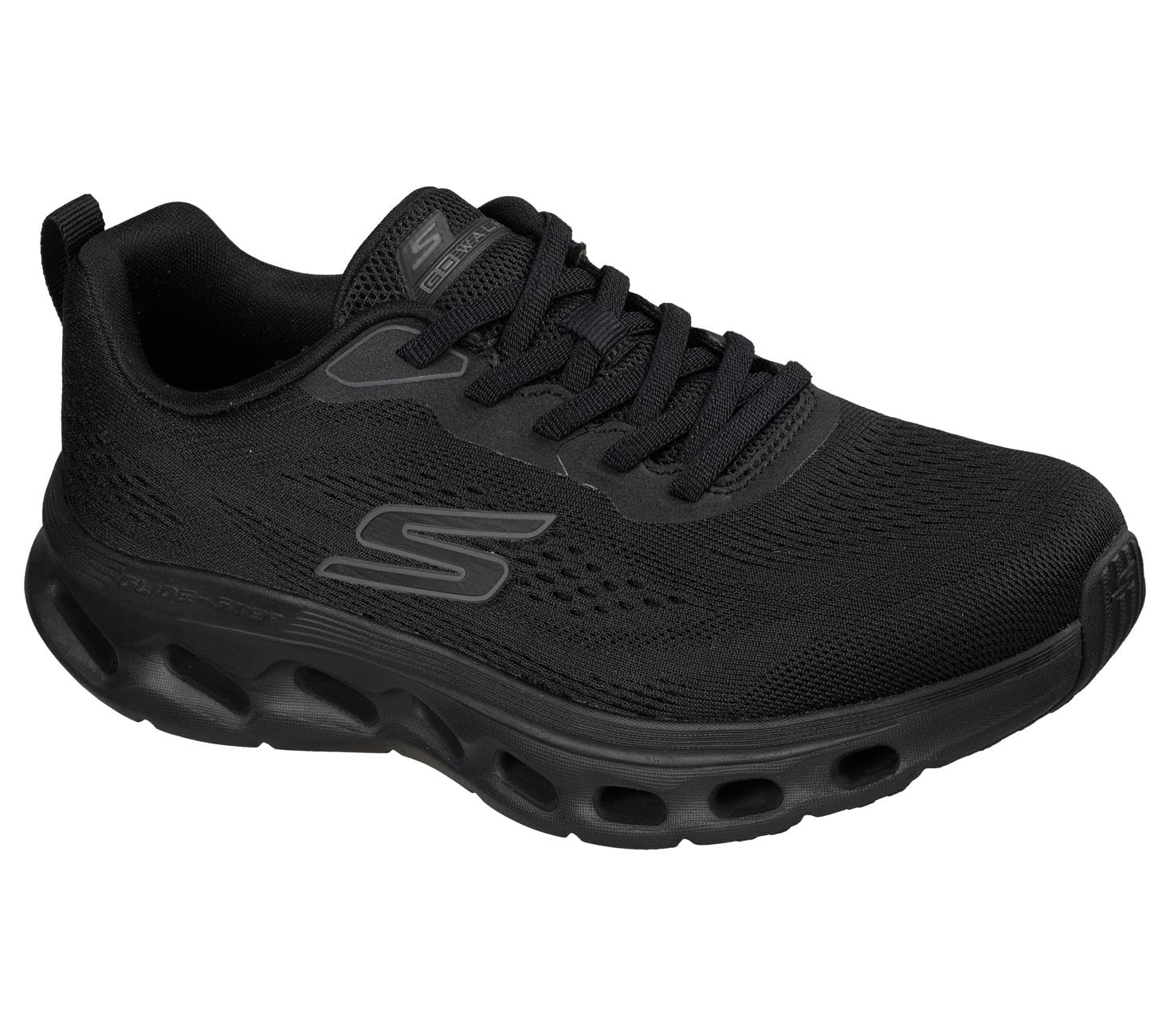 Skechers Women's Go Walk Glide-Step 2.0 Kristee Sneaker, Black Textile/Black Trim, 6 UK