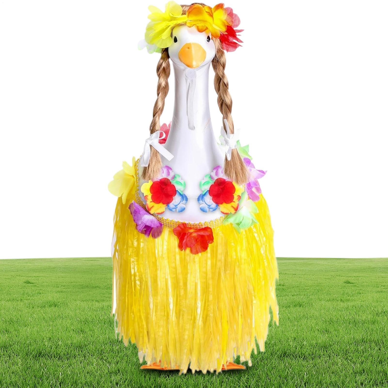 Trajes de gansos de porche y ropa de animal hawaiano con falda de corona