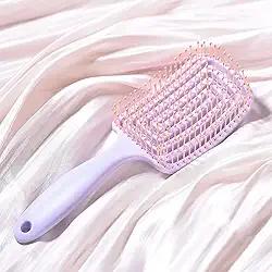 Escova de cabelo, profissional curvada ventilada para secagem mais rápida, desembaraça cacheado molhado ou seco, cabelo grosso, liso, feminino, masculino