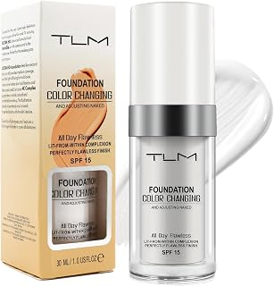 TLM Color Changing Foundation Liquid Base Makeup Naturally Moisturizing Sunscreen Brightening Complexion Concealer Foundation 30ml