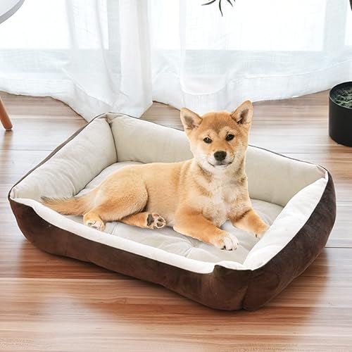 Miniatura 6 de Camas rectangulares para perros medianos, cama lavable para mascotas, colchón cómodo para mascotas, sofá cama con parte inferior antideslizante para