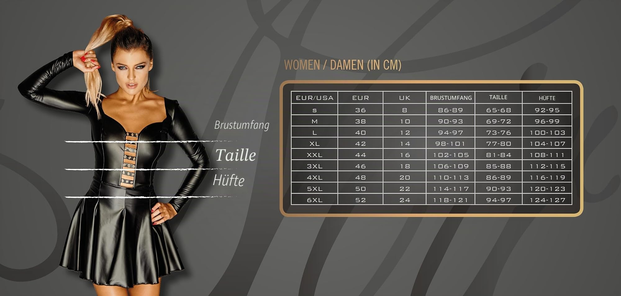 .Noir Handmade Schwarzer transparenter Damen Overall aus Tüll Stickerei mit Reißverschluss und Langen Ärmel dehnbar