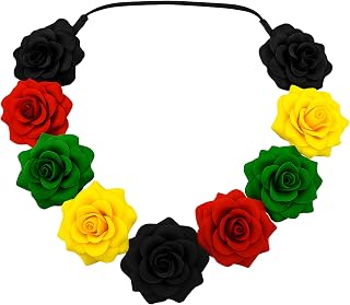 Rasta Floral Flower Crown Elastic Stretch Headband