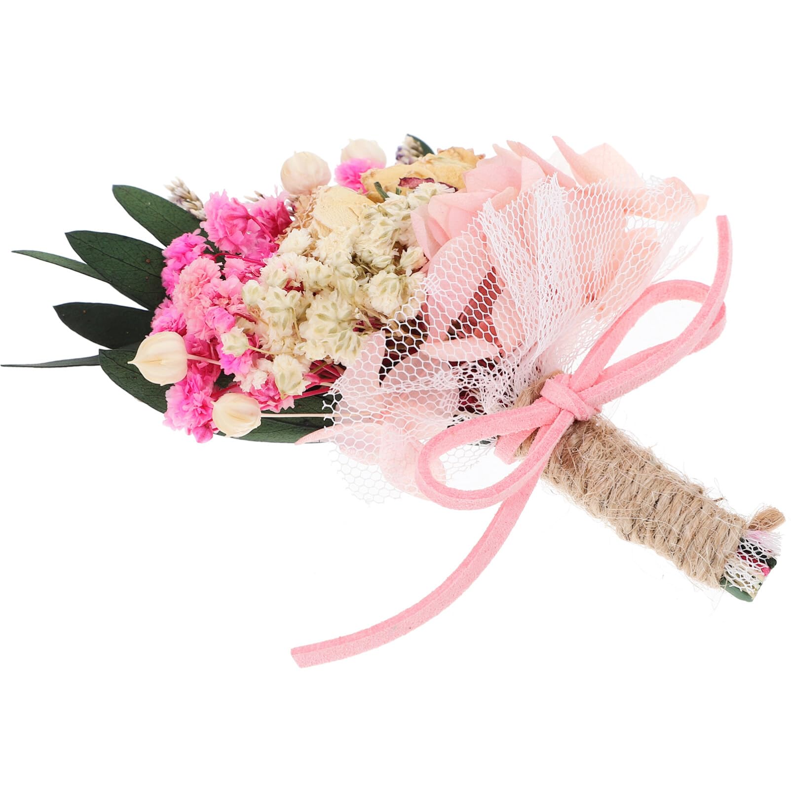 ifundom Ramo De Novia Decoraciones De Novio Mini Ramo De Flores Secas Conjunto De Ramillete y Boutonniere Ramillete De Flores Simuladas Ramillete para Decoración Antiguo Banquete Broche