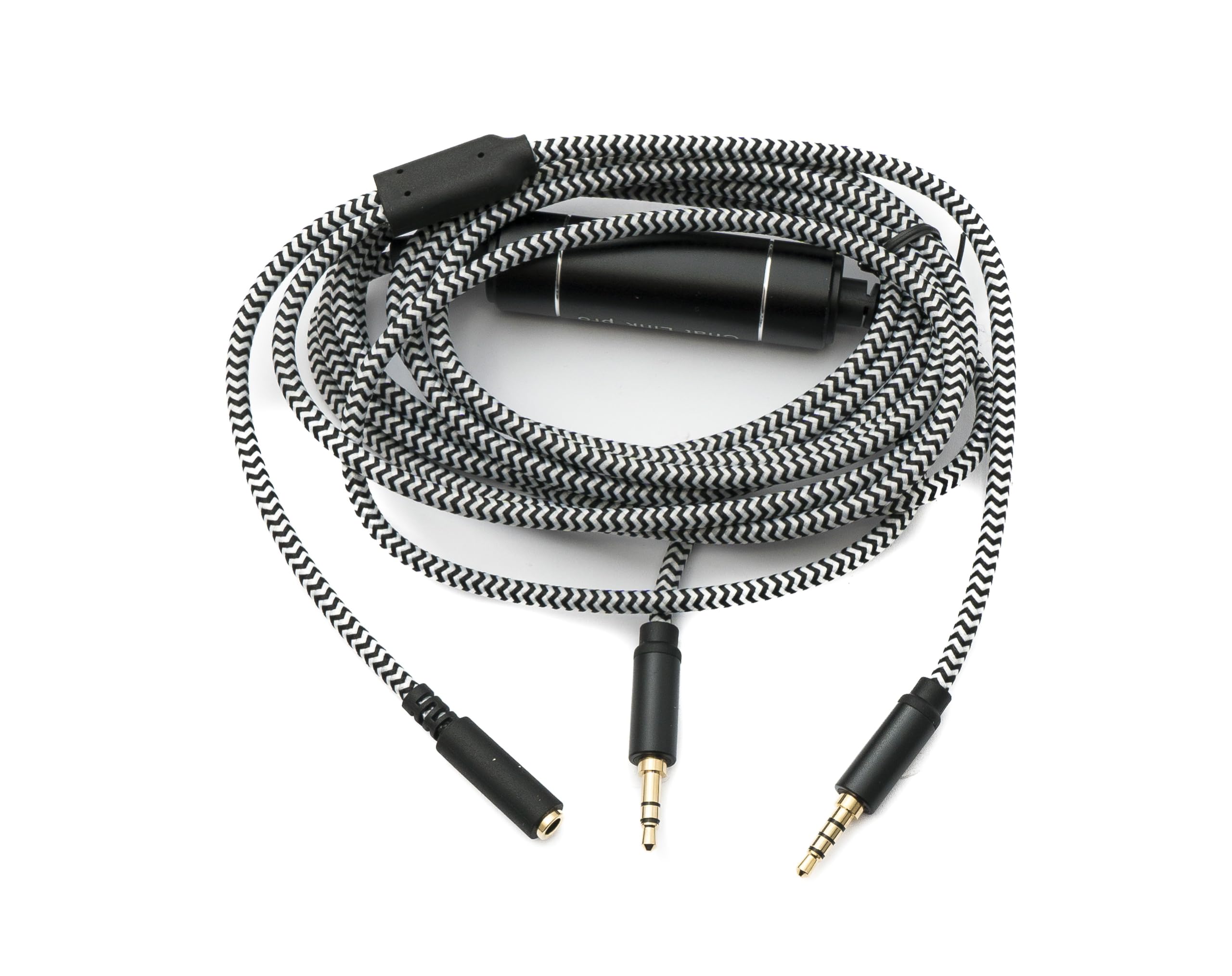 System-S Chat Link Câble jack auxiliaire tressé 2,5 m pour PS5 PS4 Xbox One et Elgato HD60 S S+ X Pro