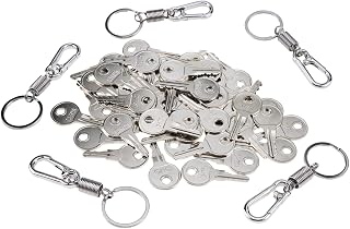 ZTUOAUMA 50X RV Lock Keys CH751 for RV Compartments Campers Cabinet Door Hatch Locks Carts T-Handles Pickup Shells Tool Boxes Trash Laundry Chutes Sprinkler Controllers with 5PCS Keychain