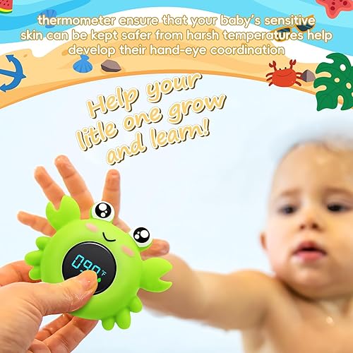 Miniatura 2 de b&h Termómetro de baño para bebé con pantalla LED, termómetro de temperatura de agua para recién nacidos, sensor de agua de seguridad para bebés,