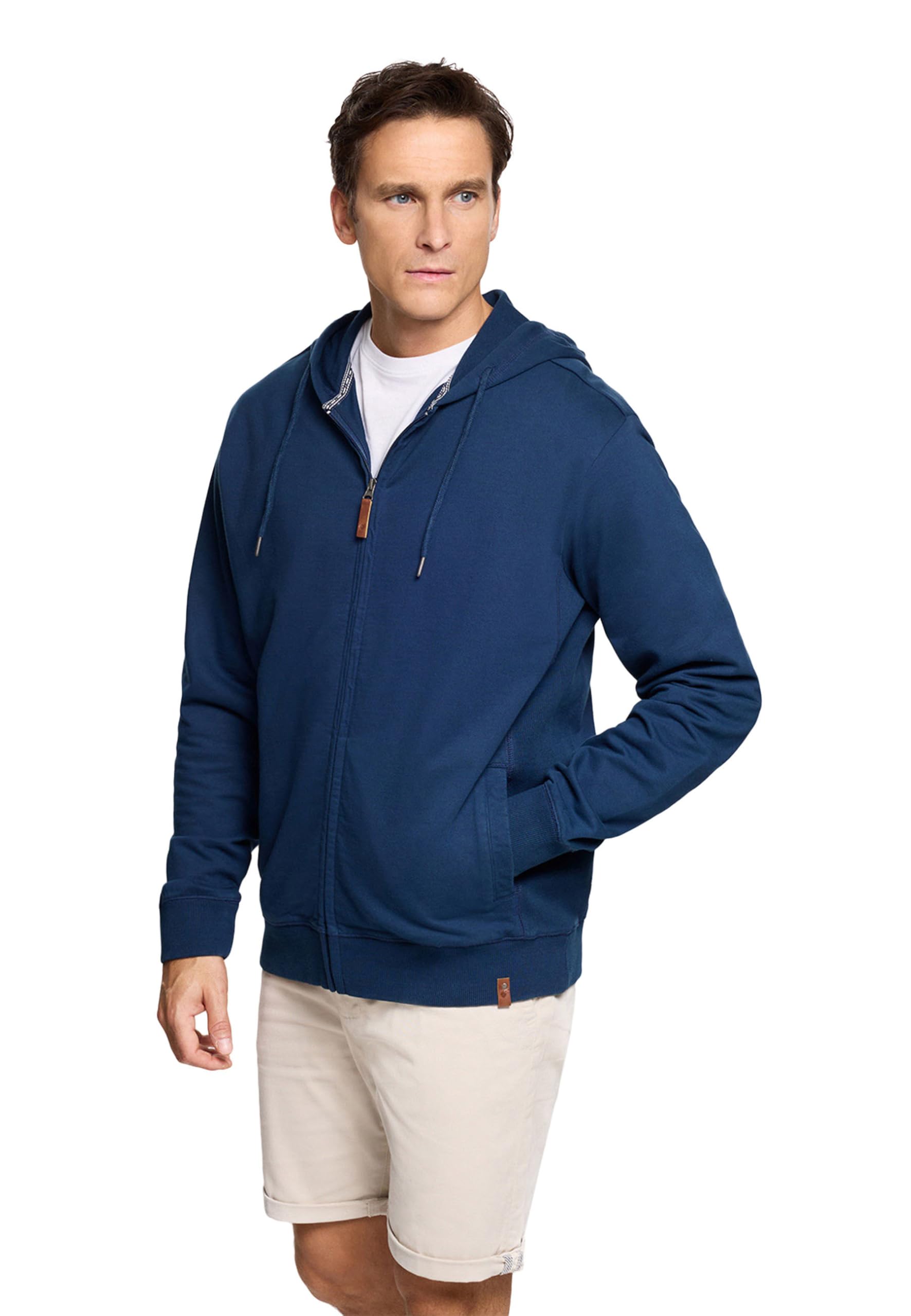 KOALA BAY | Wilbur | Sudadera Hombre Azul Marino con Capucha | Sudadera con Cremallera Casual | Ropa Cómoda de Uso Diario | Moda Hombre