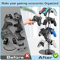 Vista 6 de Kytok Soporte de control de 4 niveles con organizador de cables para escritorio, soporte de pantalla universal compatible con Xbox PS5 PS4 Nintendo