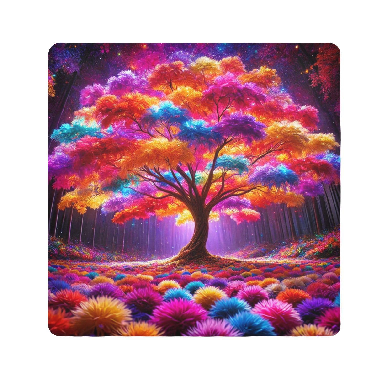 Rainbow Tree Dark Purple Self-adhesive Cloth 17.7