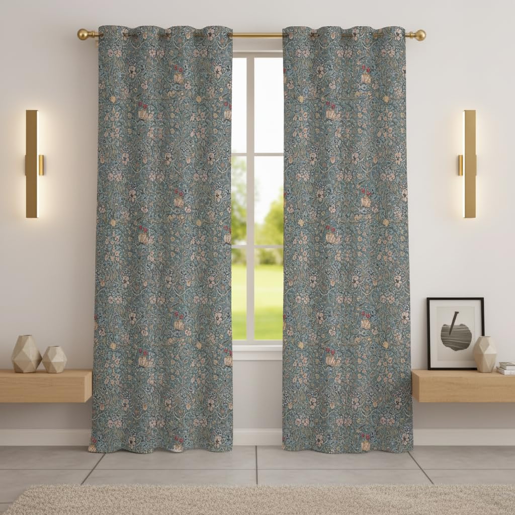 STITCHNEST Floréa Curtains - Room Darkening & Privacy -19