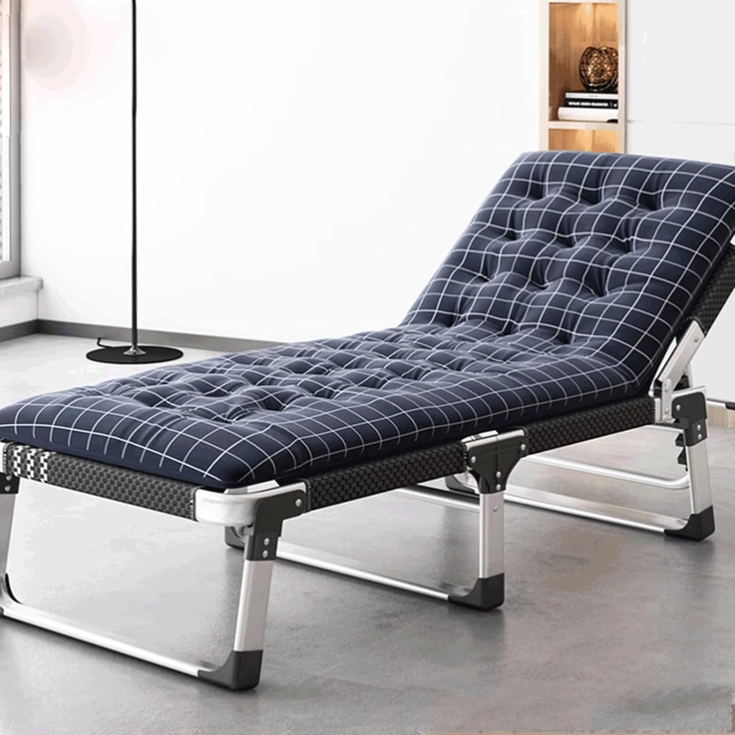 Opvouwbaar gastenbed Oxford stof aluminiumlegering Opvouwbaar campingbed In hoogte verstelbaar afneembaar kussen Campingbedden