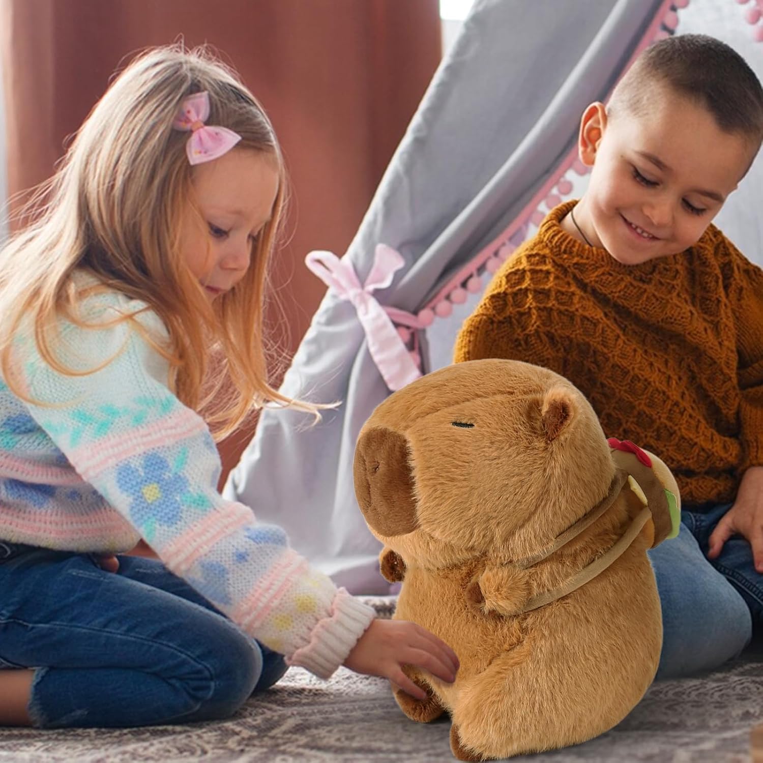 Lange Capybara Pluche Knuffel 58cm - Schattige Gespierde Capybara Knuffeldier Voor Kinderen & Volwassenen