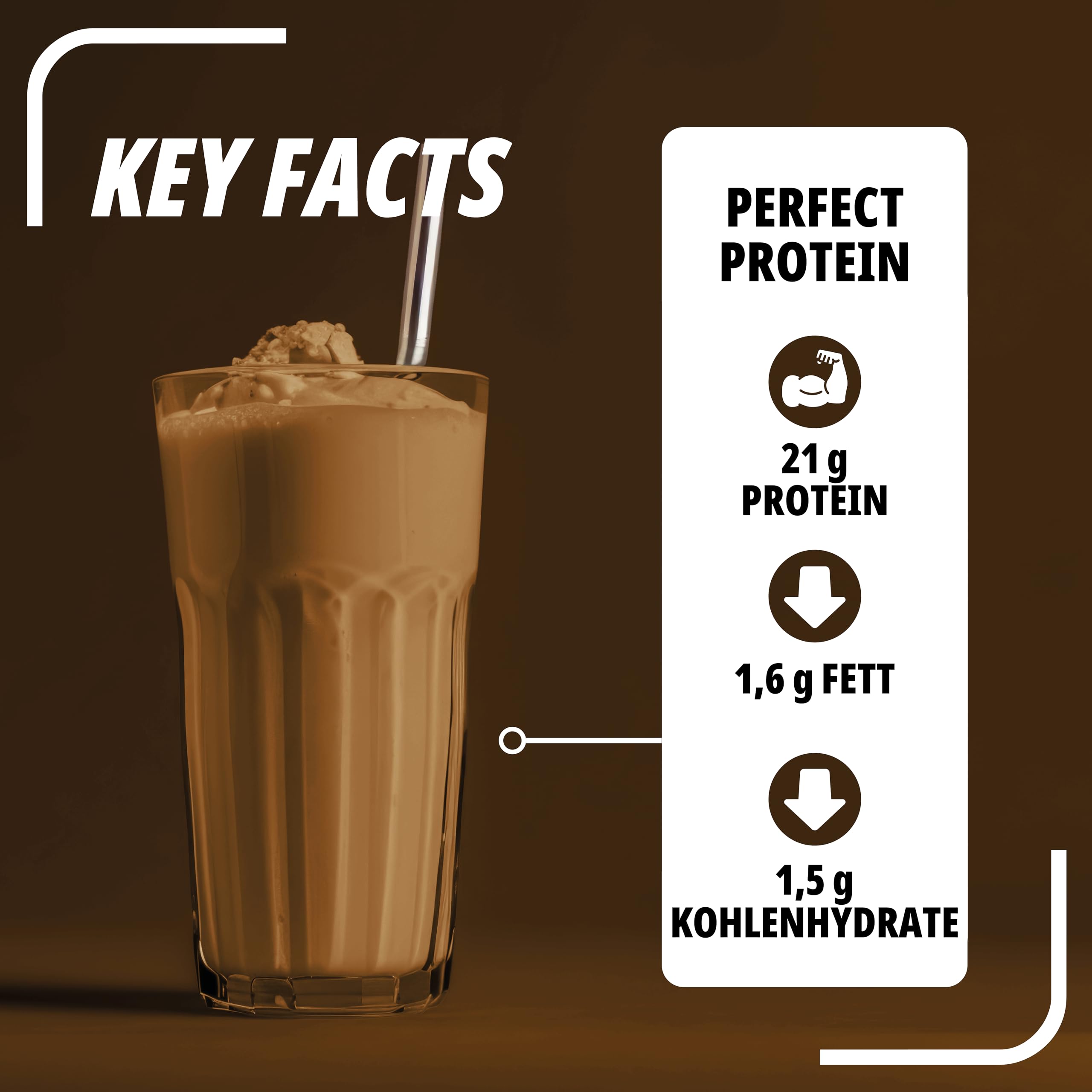 BODY IP Perfect Protein Pulver | dein Süßigkeitenersatz | Caramel Chocolate Bites | Whey Isolat, Whey Konzentrat & Casein | hoher BCAA Anteil | 25 Portionen | Protein Shake für Muskelaufbau | 750g