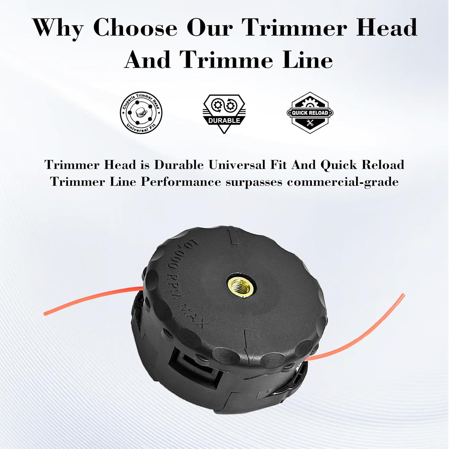 Cluparis 5-Pound Commercial Trimmer Line .095 Inch, Sawtooth Pro 3-Component Tri-Extrusion Weed Eater String with Universal Bump Feed Head, Compatible with Echo 400 Trimmer Head