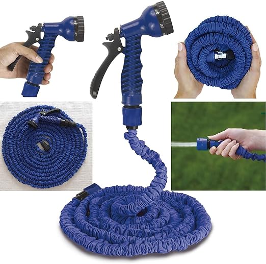 myzon 50Ft Expandable Hose Pipe Nozzle for Garden Wash Car Bike with