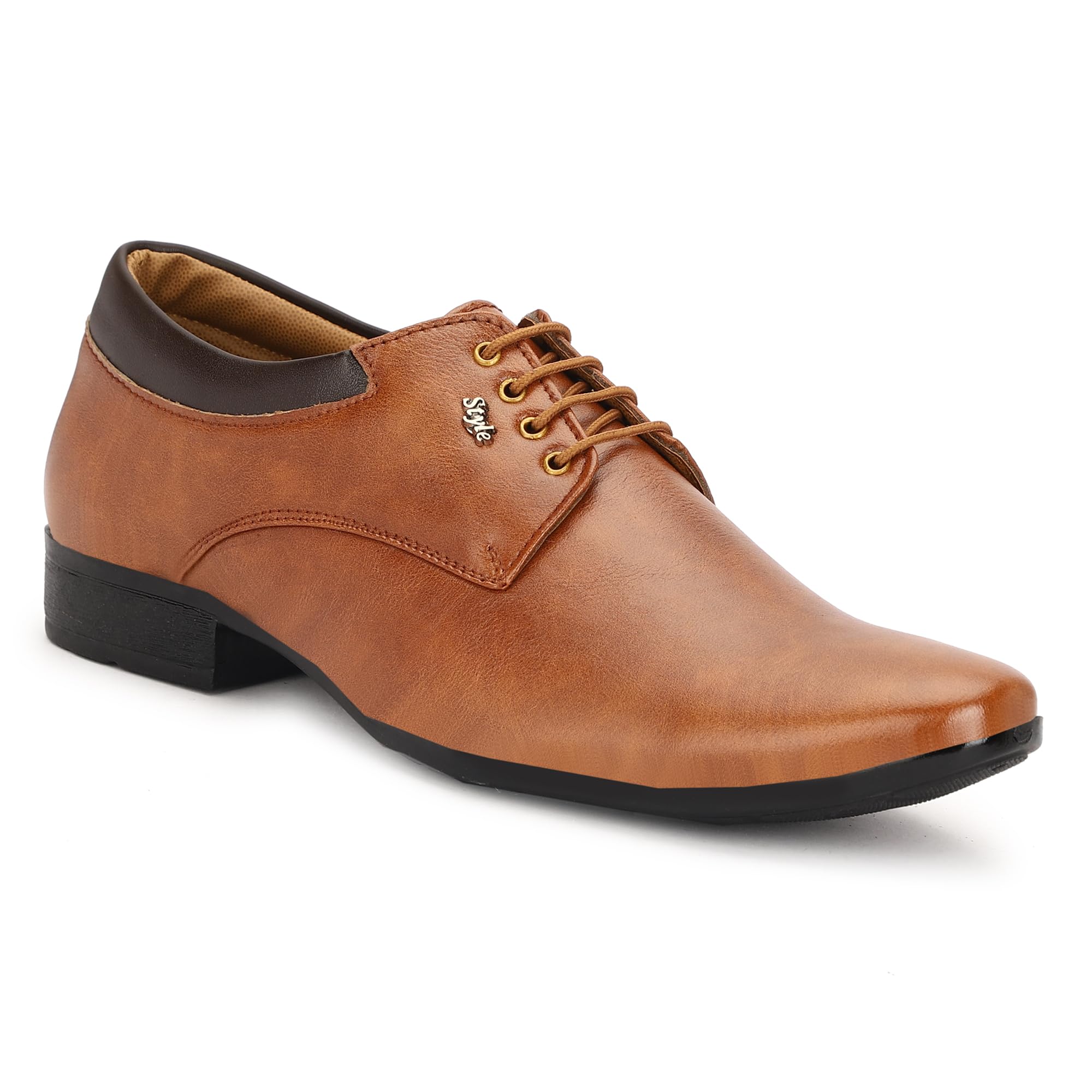 DE LOYON Mens Synthetic Leather Derby Formal Shoes (Tan, 10) (B0CGMFTN1G) Amazon Price History, Amazon Price Tracker