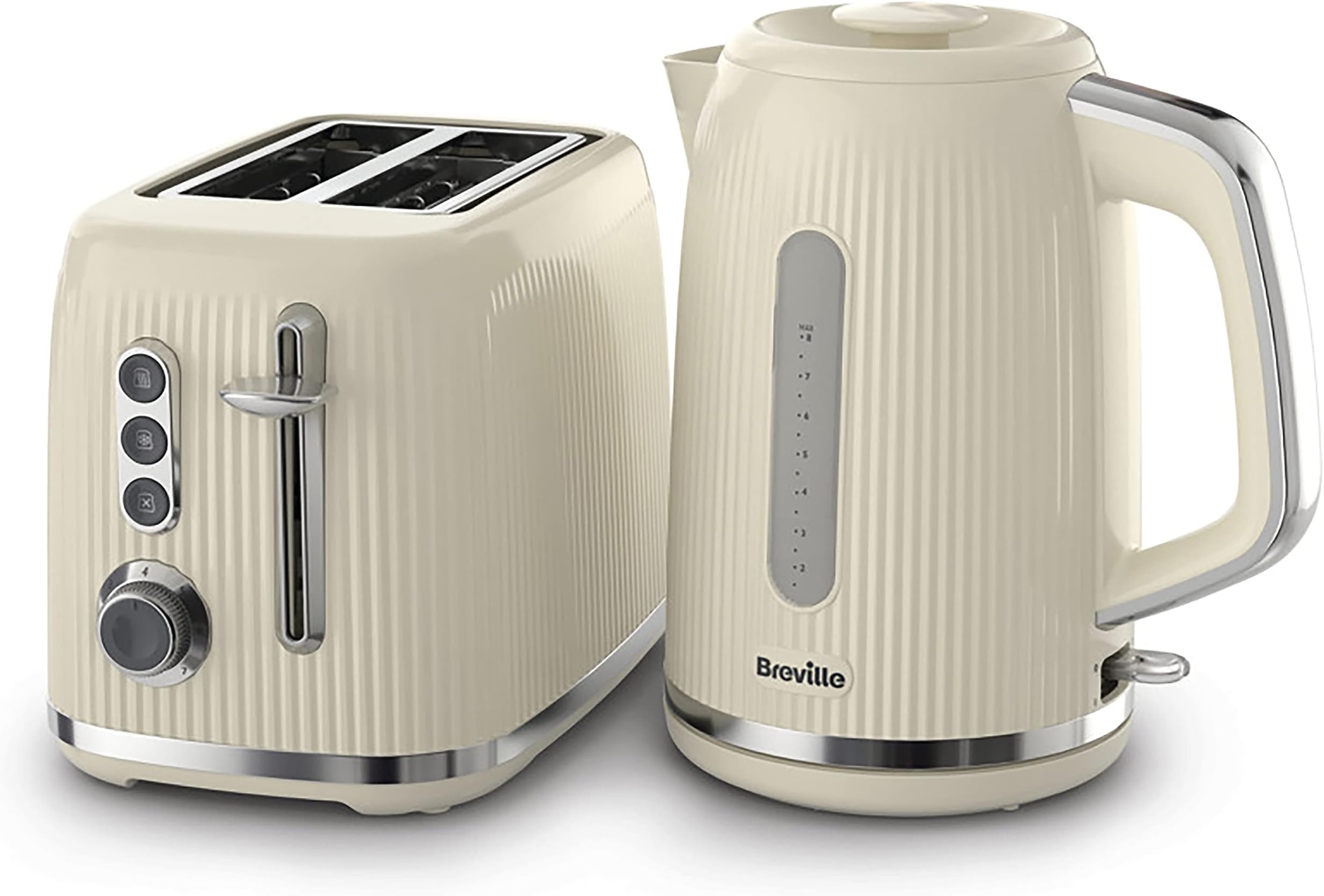 Russell Hobbs 20415 Classic Kettle & 26551 2 Slice Toaster, Cream