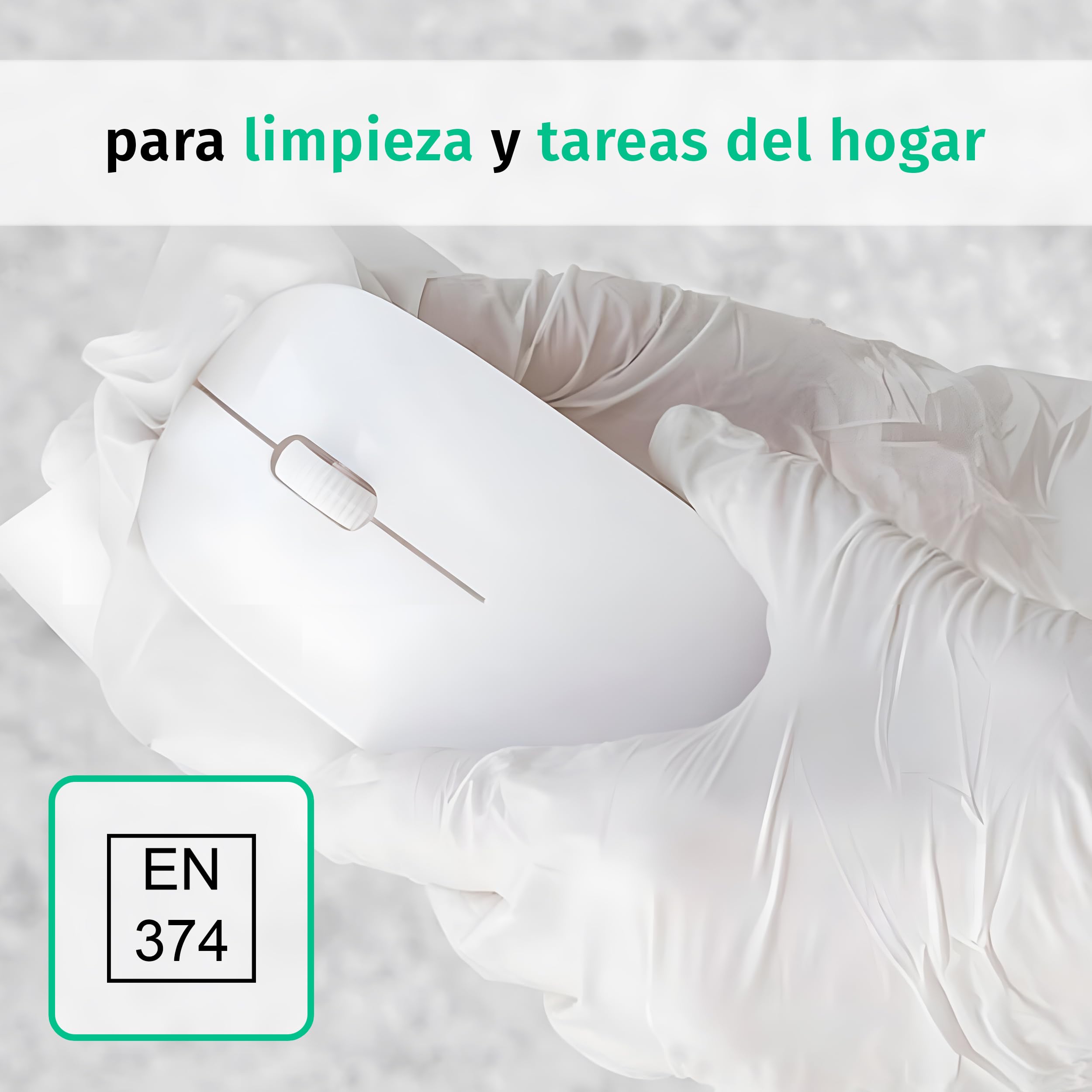 SF Guantes de nitrilo S blancos – 1000 (10x100) unidades, guantes desechables sin polvo, sin látex, médicos y de examen, aptos para cocina, limpieza, cosmética y uso doméstico