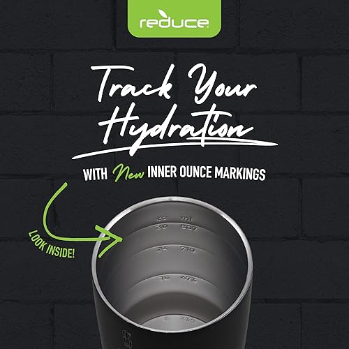 Miniatura 4 de REDUCE Cold1 - Vaso de 34 onzas con tapa y pajita, vaso de acero inoxidable con aislamiento al vacío de doble pared que mantiene las bebidas frías